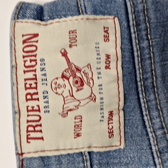 True Religion NEW Maisie Indie Sleeze High Rise Raw Hem Denim Shorts Size 28 - Picture 6 of 14